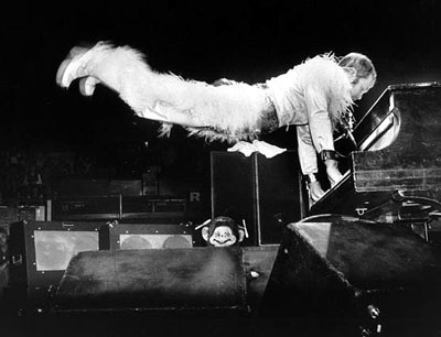 Elton John feather jump Piano